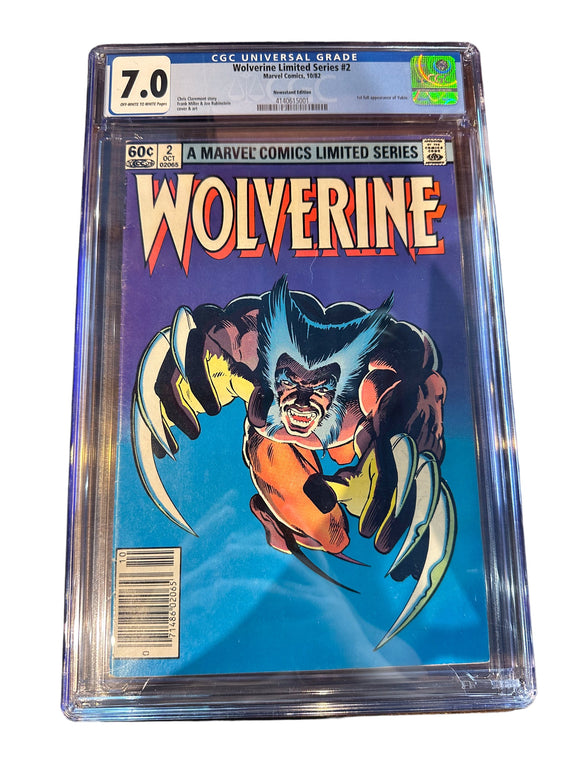 Wolverine Limited Series #2 - Marvel 1982 - First Full Appearance of Yukio - CGC 7.0