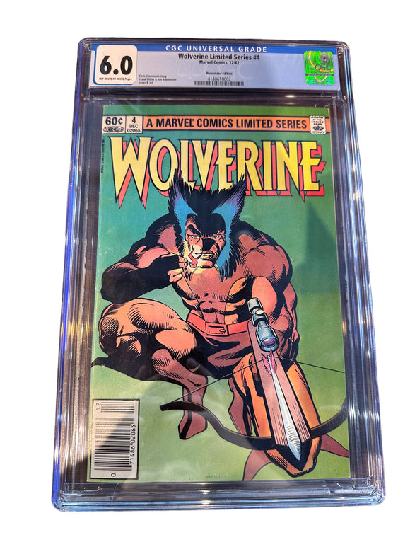 Wolverine Limited Series #4 - Marvel 1982 - Newsstand Edition - CGC 6.0