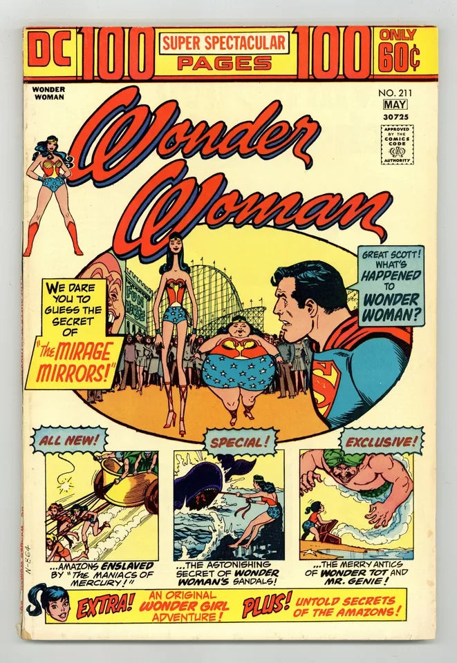 Wonder Woman #211 (1974) - GIANT Issue with 100 Super Spectacular Pages!