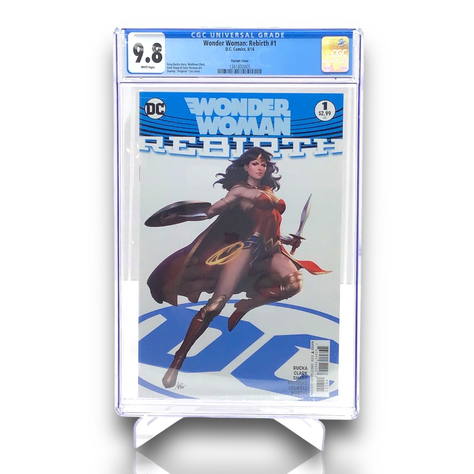 Wonder Woman: Rebirth #1 CGC 9.8 - Artgerm Variant Cover – DC 2016