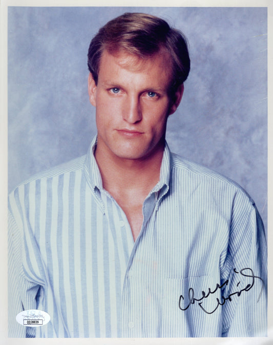 Woody Harrelson Signed Photo 8x10, Personalized "Cheers", JSA & PSA LOA
