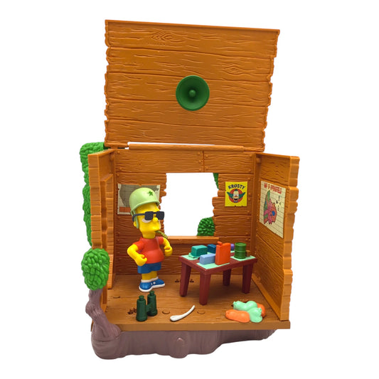 World of Springfield The Simpsons Bart's Treehouse Interactive Playset Playmates, Loose