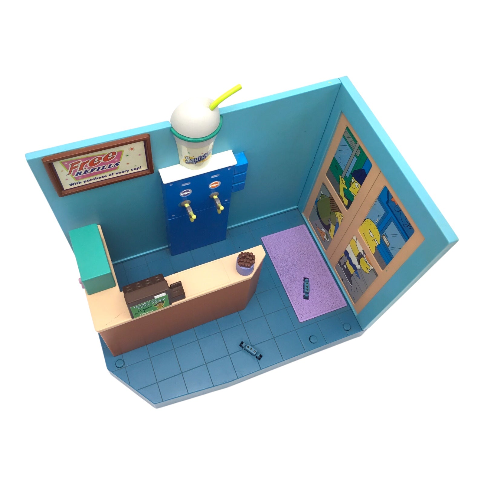 World of Springfield The Simpsons Kwik-E-Mart Interactive Playset Playmates, Loose