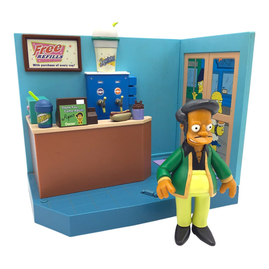 World of Springfield The Simpsons Kwik-E-Mart Interactive Playset Playmates, Loose