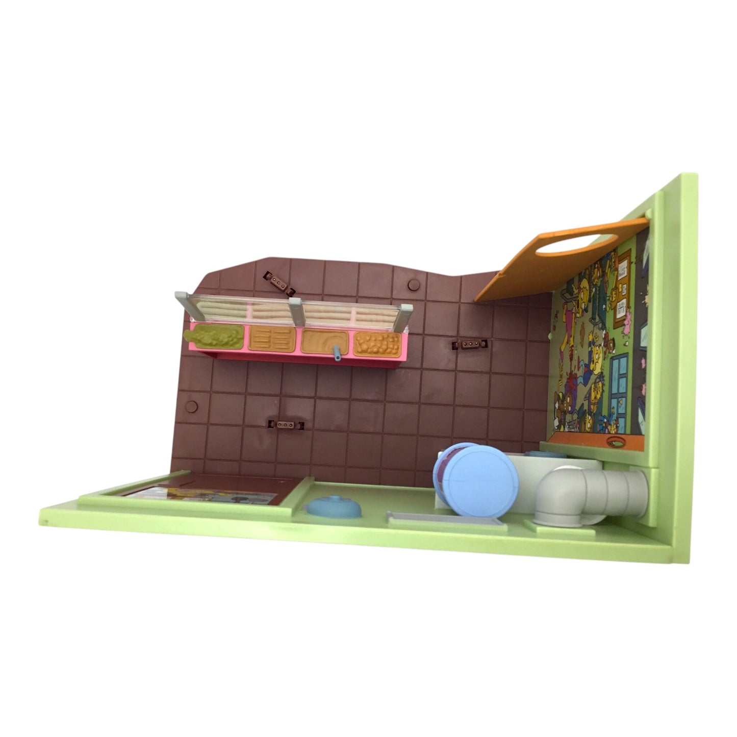 World of Springfield The Simpsons Springfield Elementary Cafeteria Playset Playmates, Loose