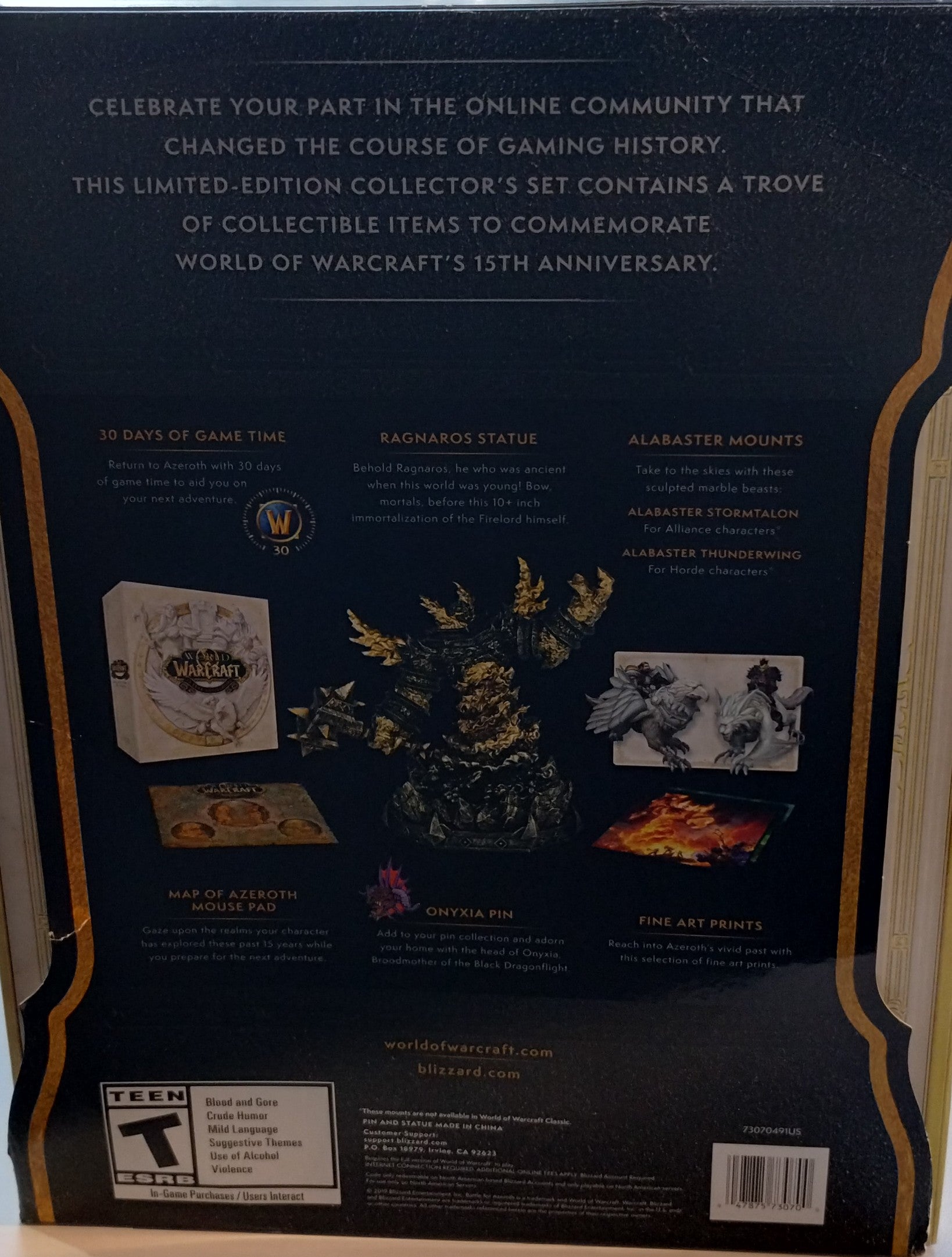 World of Warcraft 15th Anniversary Collectors Edition Ragnaros Statue (New in Box, not sealed_