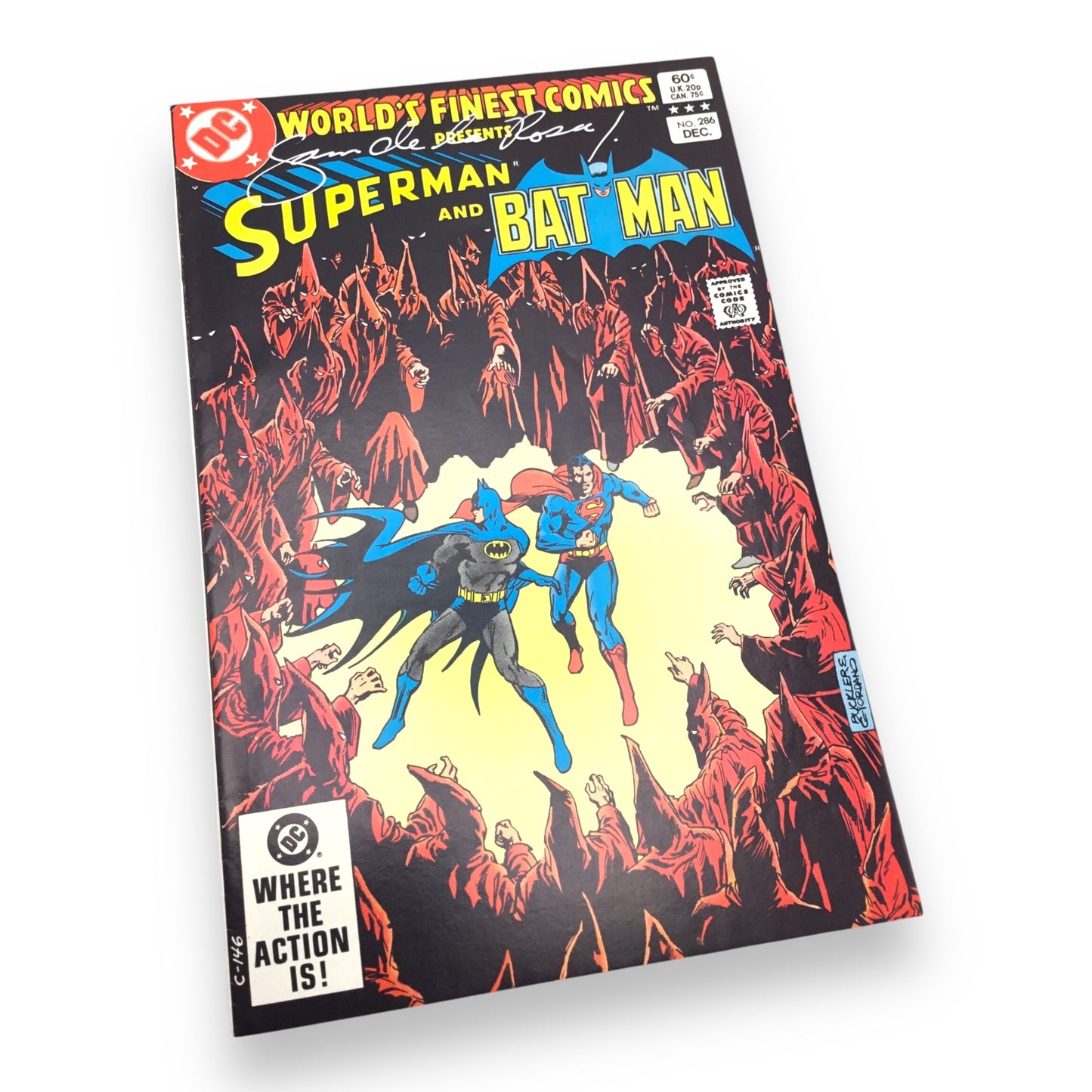 World’s Finest Comics #286 (1982, DC Comics) Signed by Sam de la Rosa