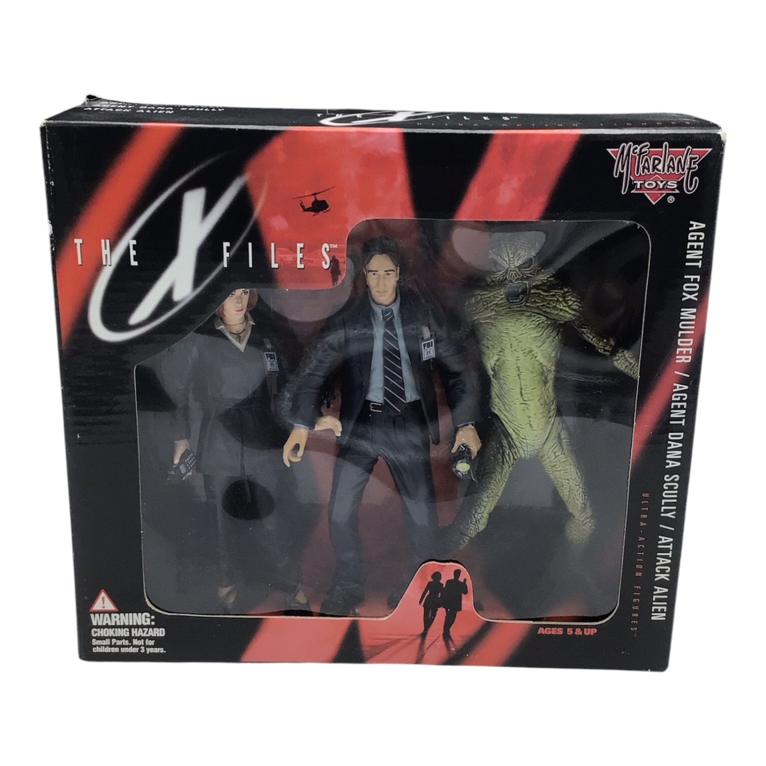 X-Files 3 Figure Set Mulder, Scully, & Attack Alien - McFarlane Toys 1998