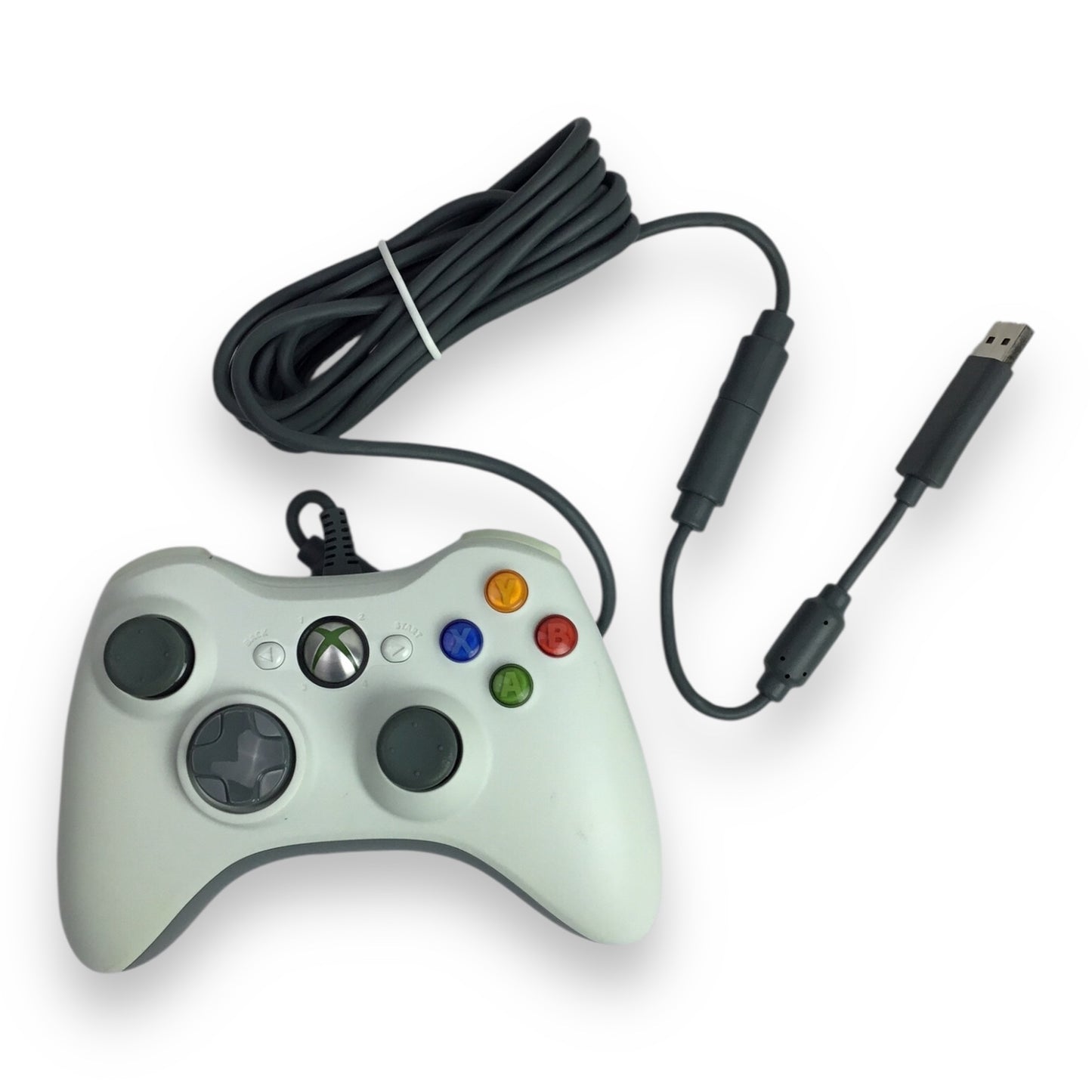 Xbox 360 Bundle - Console in Black, Cables, and Controller in White