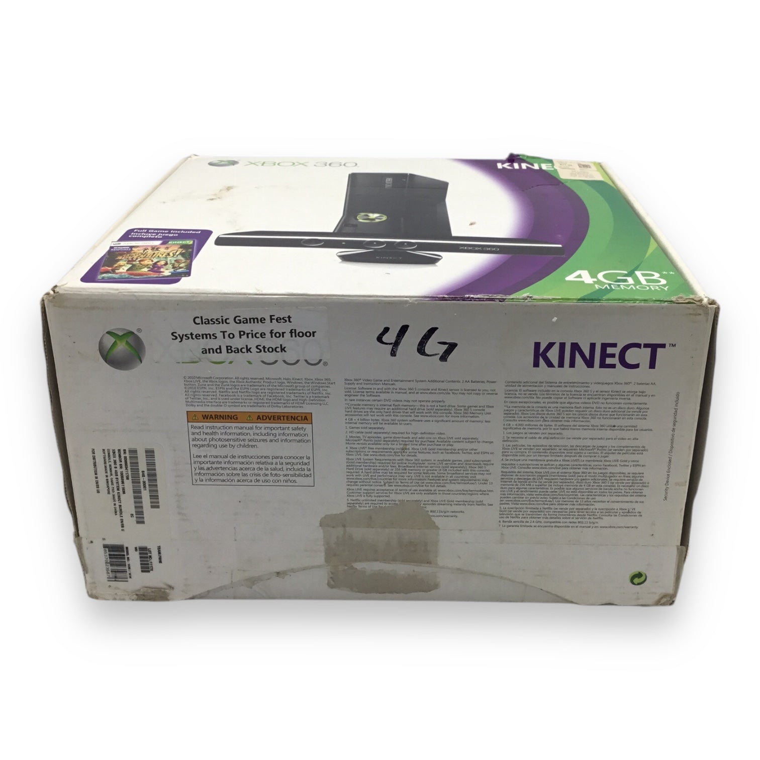 Xbox 360 Bundle with Kinect Sensor, Controller, and Cables