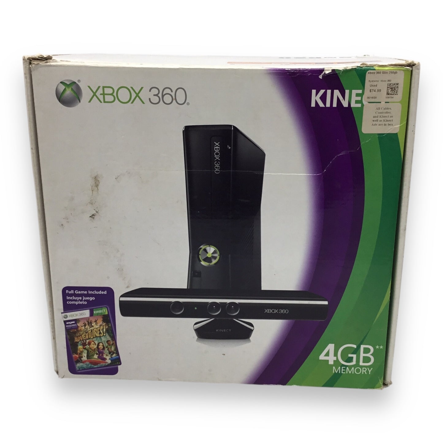 Xbox 360 Bundle with Kinect Sensor, Controller, and Cables