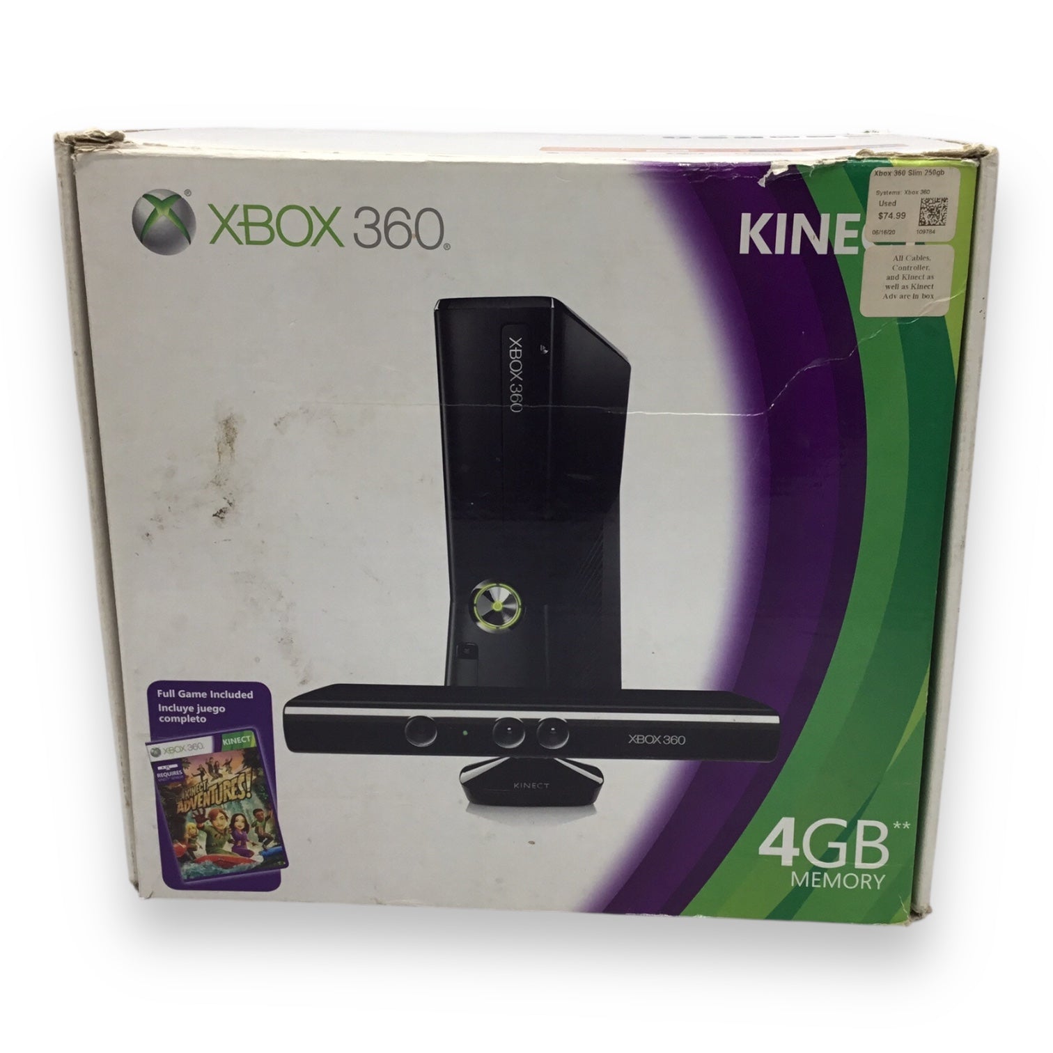 Xbox 360 Bundle with Kinect Sensor, Controller, and Cables
