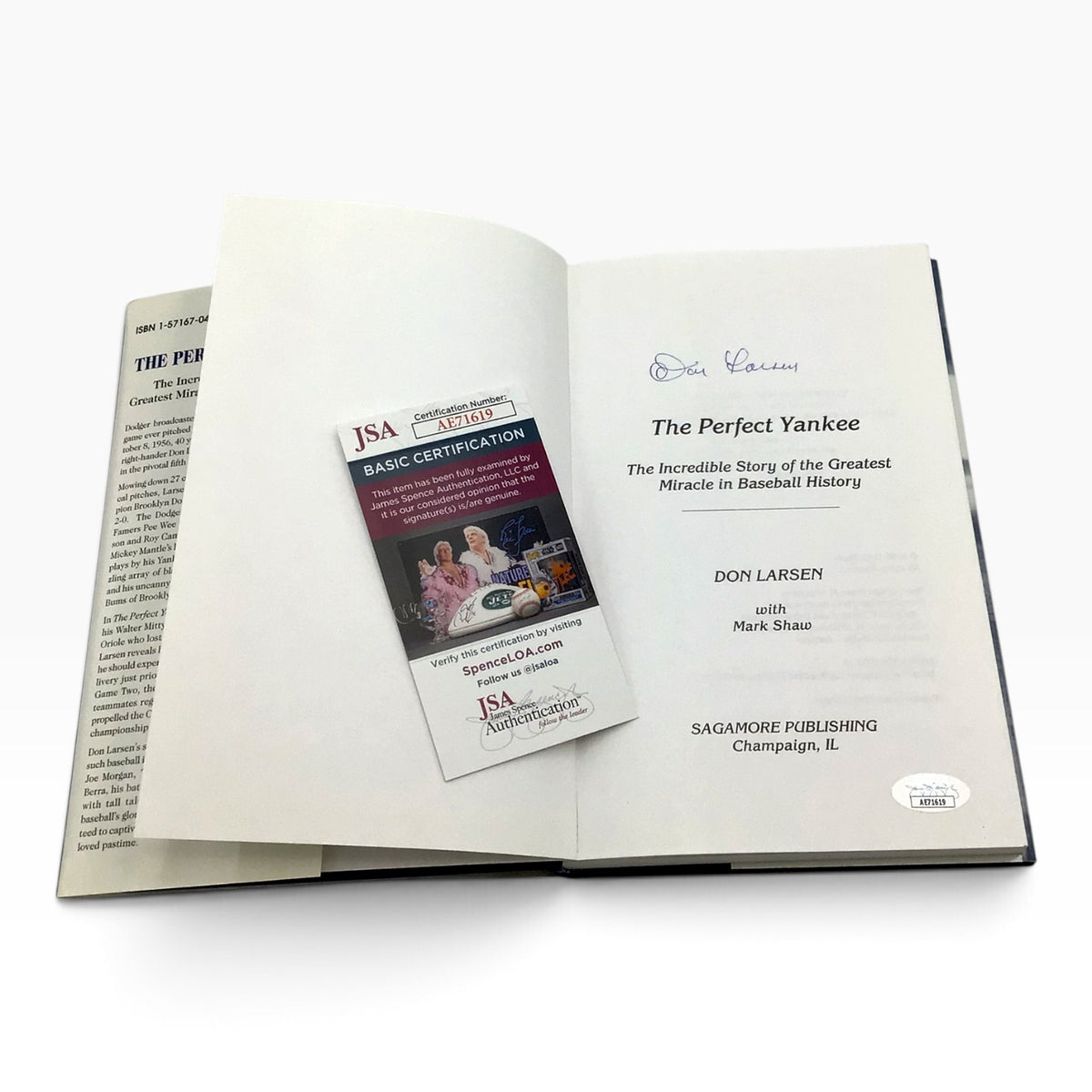 Yogi Berra & Don Larsen Signed The Perfect Yankee – 1996 Hardcover Baseball Book - JSA Certificates
