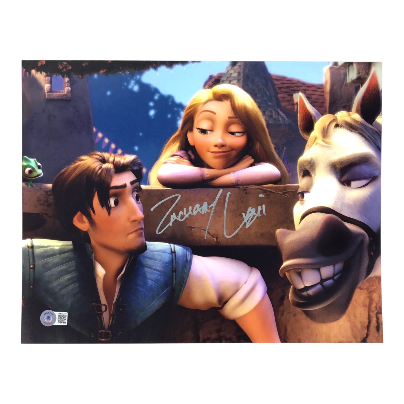 Zachary Levi Signed 11x14 Photo Flynn Rider - Tangled (Beckett Certified)