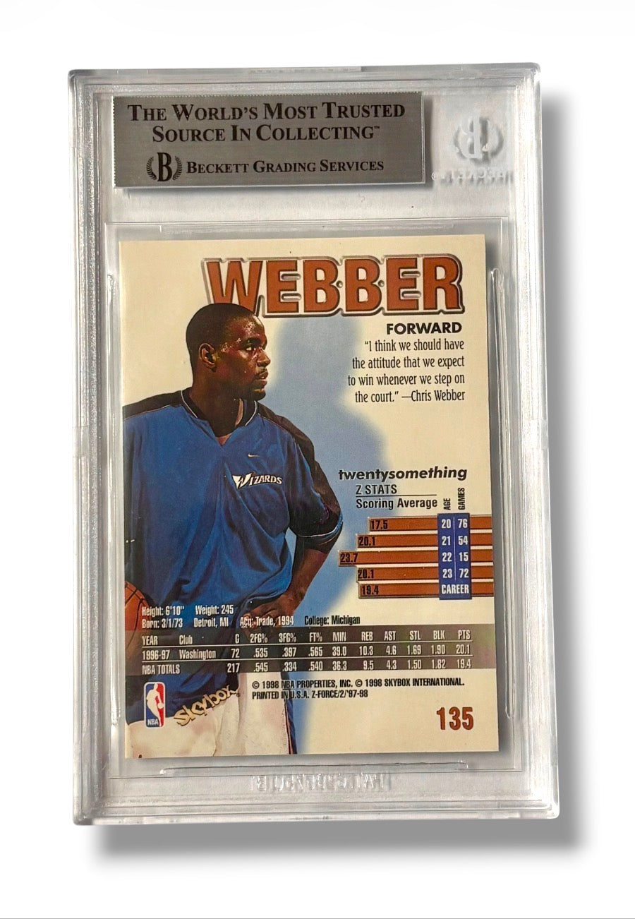 1997-98 Skybox Z-Force #135 Chris Webber BGS 8.5 - 0015504827