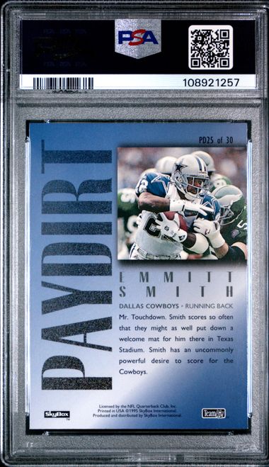 1995 Skybox Premium Emmitt Smith #PD25 Paydirt PSA 9 - 108921257